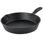 Oster Castaway Round Cast Iron Grill Pan, 10in, Black