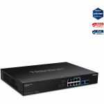 TRENDnet TPE-BG102g- 10-Port Gigabit 240W PoE++ Switch with 4 x 95W PoE++ Ports- 4 x 30W PoE+ Ports- 2 Gigabit SFP Slots, 240W PoE Budget- 1U 19in Rack Mountable - 10 Ports - 2 Layer Supported - Modular