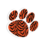 Ashley Productions Magnetic Whiteboard Erasers, 3 3/4in, Tiger Paw, Pack Of 6