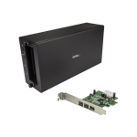 StarTech.com Thunderbolt 3 to FireWire Adapter - External PCI Enclosure - PCIe Card plus TB3 Chassis - The Thunderbolt 3 to 1394 FireWire adapter connects your FireWire peripherals to your Thunderbolt 3 computer - Connect FireWire peripherals