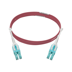 Tripp Lite 2M 10 Gb Duplex Multimode 50/125 OM4 LSZH Fiber Patch Cable (LC/LC), Push/Pull Tabs, Magenta, 2 m (6.5 ft.)