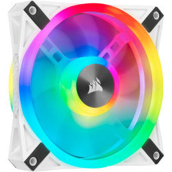 Corsair iCUE QL120 RGB 120mm PWM White Fan - Single Pack - 1 Pack - 4.72in Maximum Fan Diameter - 1 x Fan(s) - 312.7 gal/min Maximum Airflow - 1500 rpm - Hydraulic Bearing - RGB LED - 1 pc(s) - Case, Processor