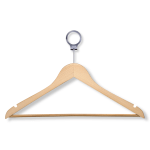 Honey-Can-Do Wood Hotel Suit Hangers, 8 1/2inH x 1/2inW x 17 11/16inD, Maple, Pack Of 24