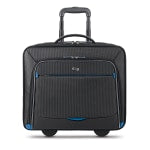 Solo New York Active Rolling Overnighter Case with 15.6in Laptop Pocket, Black/Blue