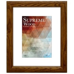 Amanti Art Narrow Wood Picture Frame, 39in x 27in, Matted For 24in x 36in, Regis Barnwood Gray