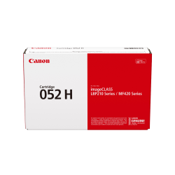 Canon 052H High-Yield Black Toner Cartridge, 2200C001