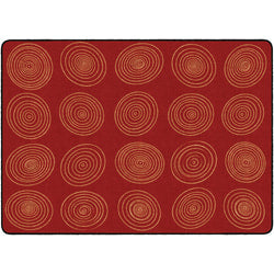 Flagship Carpets Bulls-Eye Block, Rectangle, 10ft 9in x 13ft 2in, Multicolor