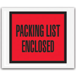 Tape Logic "Packing List Enclosed" Envelopes, Full Face, Red, 4 1/2in x 6in Pack Of 1,000