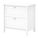 Bush Business Furniture Broadview 30inW x 19-3/4inD Lateral 2-Drawer File Cabinet, Pure White, Standard Delivery