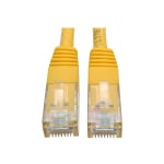 Tripp Lite Cat6 Cat5e Gigabit Molded Patch Cable RJ45 M/M 550MH Yellow 50ft 50ft - 1 x RJ-45 Male Network - 1 x RJ-45 Male Network - Gold Plated Contact - Yellow