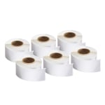 DYMO Mailing Address Labels For LabelWriter Label Printers, 1 1/8in x 3 1/2in, White, 130 Labels Per Roll, Pack Of 6 Rolls