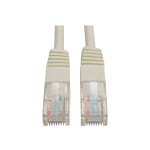 Tripp Lite Cat5e 350 MHz Molded UTP Patch Cable (RJ45 M/M), White, 15 ft. - First End: 1 x RJ-45 Male Network - Second End: 1 x RJ-45 Male Network - 1 Gbit/s - Patch Cable - Gold Plated Contact - 26 AWG - White