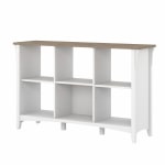 Bush Furniture Salinas 30inH 6-Cube Storage, Shiplap Gray/Pure White, Standard Delivery