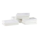 1888 Mills Lotus Satin Stripe Standard Pillowcases, 42in x 36in, White, Pack Of 72 Pillowcases