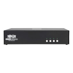 Tripp Lite Secure KVM Switch, Dual Monitor, DVI to DVI - 4-Port, NIAP PP3.0 Certified, Audio - KVM / audio switch - 4 x KVM / audio - 1 local user - desktop - TAA Compliant