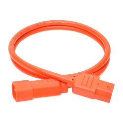 Eaton Tripp Lite Series PDU Power Cord, C13 to C14 - 10A, 250V, 18 AWG, 3 ft. (0.91 m), Orange - Power extension cable - IEC 60320 C14 to power IEC 60320 C13 - AC 100-250 V - 10 A - 3 ft - orange