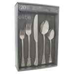 Gibson Elite Monteverdi 20-Piece Flatware Set, Silver