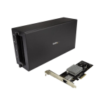 StarTech.com Thunderbolt 3 to 10GbE NIC - Thunderbolt 3 Expansion Chassis - Chassis + Card - Add 10GbE connectivity to your Thunderbolt 3 desktop or laptop computer - Flexible solution with a removable PCIe network card - Intel x550 / Thunderbolt 3