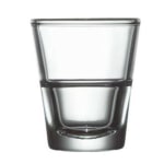 Cardinal Stack Up Shot Glasses, 1.5 Oz, Clear, Case Of 24 Glasses