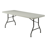 Lorell 60inW Rectangular Banquet Table, Gray