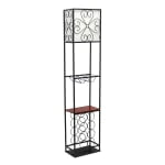 Elegant Designs Etagere 63inH Wine Rack, Black