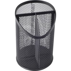 Lorell Mesh Pencil Cup, 6inH, Black