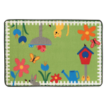 Carpets for Kids KID$Value Rugs Garden Time Activity Rug, 4ft x 6ft , Green