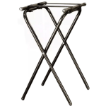 American Metalcraft Deluxe Folding Tray Stands, 19-1/2in x 15in x 31in, Black, Pack Of 6 Stands