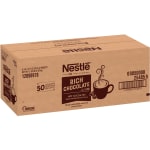 Nestle Rich Chocolate Single-Serve Hot Cocoa Packets - Powder - 0.17 oz - Packet - 6 / Carton - 50 / Box