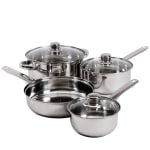 Gibson Home Landon 7-Piece Cookware Set, Silver