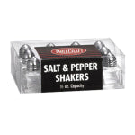 Tablecraft Cube Salt And Pepper Shakers, 0.5 Oz, Clear, Pack Of 12 Shakers