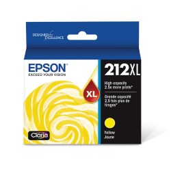 Epson 212XL Claria High-Yield Yellow Ink Cartridge, T212XL420-S