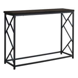 Monarch Specialties Dave Accent Table, 23-1/4inH x 18-1/2inW x 11-3/4inD, Dark Taupe/Black