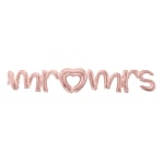 Amscan "Mr. & Mrs." Cursive Balloon Banner, 59in x 10in, Rose Gold