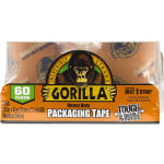 Gorilla Heavy-Duty Tough & Wide Shipping/Packaging Tape - 30 yd Length x 2.83in Width - 1.50in Core - 2 / Pack - Clear