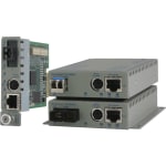 Omnitron Systems 10/100BASE-TX UTP to 100BASE-FX Media Converter and Network Interface Device - 1 x Network (RJ-45) - 1 x ST Ports - 10/100/1000Base-T - Internal