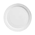 World Tableware Porcelain Narrow-Rim Round Plates, 10 3/8in, White, Pack Of 24 Plates