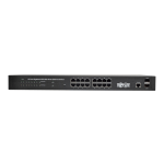 Tripp Lite 16-Port Gigabit Ethernet Switch L2 Managed SFP 10/100/1000Mbps - 16 x Gigabit Ethernet Network, 2 x Gigabit Ethernet Expansion Slot - Manageable - Twisted Pair, Optical Fiber - Modular