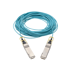 Tripp Lite QSFP28 to QSFP28 Active Optical Cable - 100GbE, AOC, M/M, Aqua, 20 m (65.6 ft.) - 66 ft Fiber Optic Network Cable for Switch, Server, Router, Network Device - Aqua