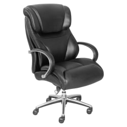 Serta Style Hannah I Bonded Leather High-Back Office Chair, Comfort Black