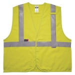 Ergodyne GloWear Flame-Resistant Hi-Vis Safety Vest, Class 2, Small/Medium, Lime, 8261FRHL