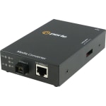 Perle S-110PP-S1SC20U - Fiber media converter - 100Mb LAN - 10Base-T, 100Base-TX, 100Base-BX - RJ-45 / SC single-mode - up to 12.4 miles - 1550 (TX) / 1310 (RX) nm