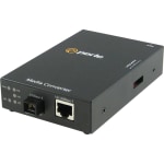 Perle S-110PP-S1SC20D - Fiber media converter - 100Mb LAN - 10Base-T, 100Base-TX, 100Base-BX - RJ-45 / SC single-mode - up to 12.4 miles - 1550 (TX) / 1310 (RX) nm