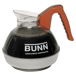 BUNN Easy Pour 12 Cup Commercial Coffee Decanter, Decaffeinated, Orange Handle