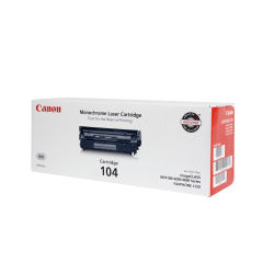 Canon 104 Black Toner Cartridge, 0263B001