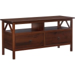 Linon Home Decor Products Rockport TV Stand, Antique Tobacco