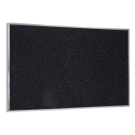 Ghent Rubber Bulletin Board, 4 1/24in x 10 1/24in, 90% Recycled, Confetti Satin Aluminum Frame