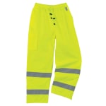 Ergodyne GloWear 8915 Class E Polyester Rain Pants, 3X, Lime