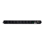 Tripp Lite 1.4kW Single-Phase Switched PDU, LX Platform Interface, 120V Outlets (8 5-15R), NEMA 5-15P, 12 ft. Cord, 1U Rack, TAA - Power distribution unit (rack-mountable) - 15 A - AC 100/120/127 V - 1.52 kW - 1-phase