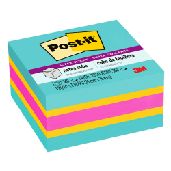 Office Depot Brand Lined Sticky Notes, 4in x 4in, Assorted Vivid Colors, 100 Sheets Per Pad, Pack Of 6 Pads